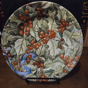 Vintage LE HOUX Gien France 8 5/8" Plate Collectible